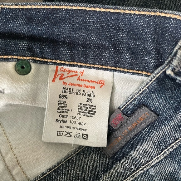 Citizens of Humanity distressed oversized jeans size 24 - Picture 4 of 5